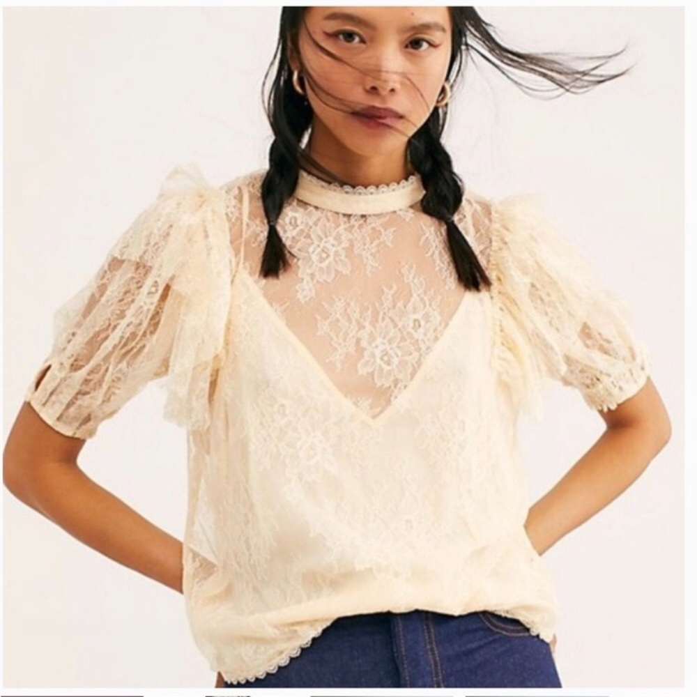 NWT Free People Lacy Top
